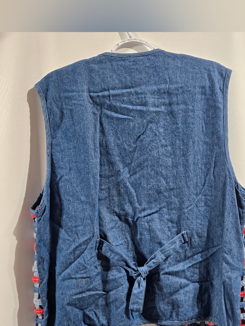 Vintage Koret City Blues Basket Weave Denim Vest Sz XL Like NEW - Picture 8 of 10